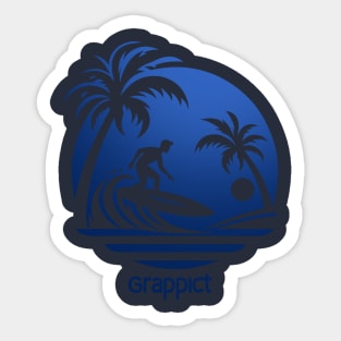 Surf in the beach Sticker